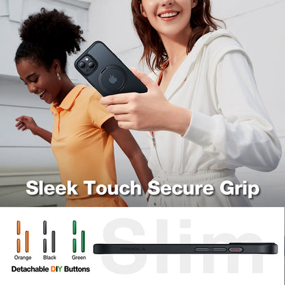 MagSafe-kotelo Apple iPhone 15:lle, Torras, Ostand Pro, Musta