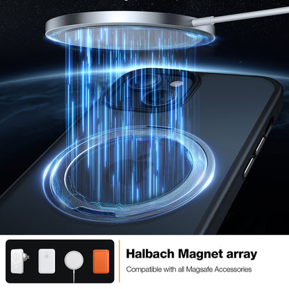 MagSafe-kotelo Apple iPhone 15:lle, Torras, Ostand Pro, Musta