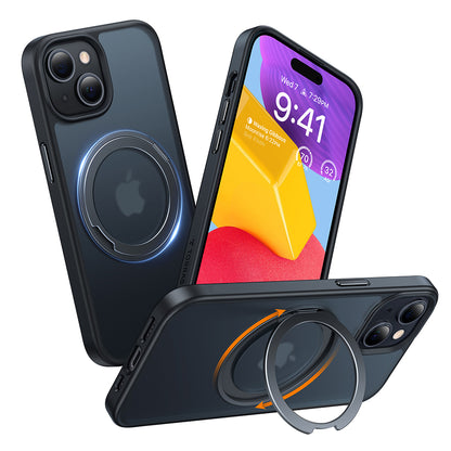 MagSafe-kotelo Apple iPhone 15:lle, Torras, Ostand Pro, Musta