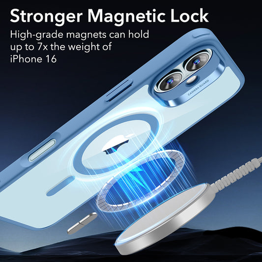 MagSafe-kotelo Apple iPhone 16:lle, ESR, Classic Hybrid, Läpinäkyvä Sininen