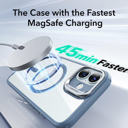 MagSafe-kotelo Apple iPhone 16:lle, ESR, Classic Hybrid Kickstand, Läpinäkyvä Sininen