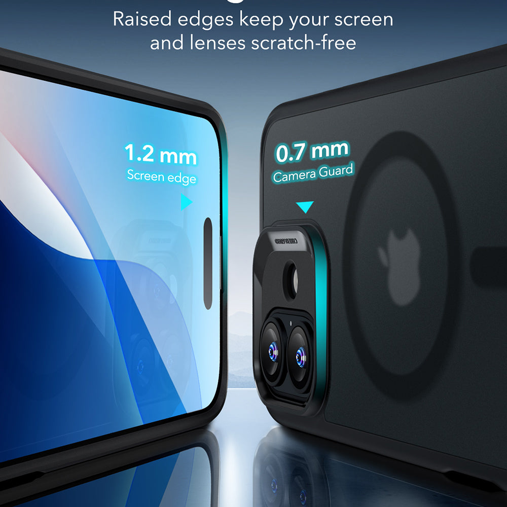 MagSafe-kotelo Apple iPhone 16:lle, ESR, Classic Hybrid, Satinoitu Musta