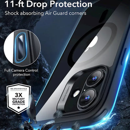 MagSafe-kotelo Apple iPhone 16:lle, ESR, Classic Hybrid Slide, Läpinäkyvä Musta