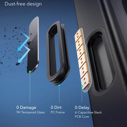 MagSafe-kotelo Apple iPhone 16:lle, ESR, Classic Hybrid Slide, Läpinäkyvä Musta