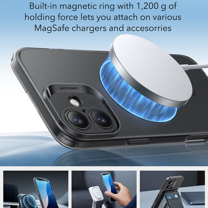 MagSafe-kotelo Apple iPhone 16:lle, ESR, Zero, Satinoitu Musta