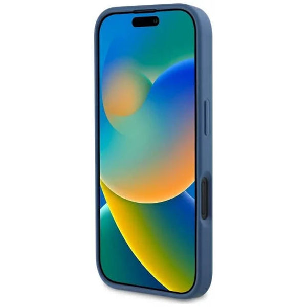 MagSafe-kotelo Apple iPhone 16:lle, Guess, 4G Printed Stripes, Sininen