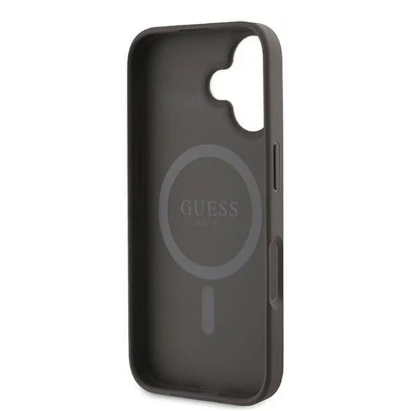 MagSafe-kotelo Apple iPhone 16:lle, Guess, 4G Ring Classic Logo, Ruskea