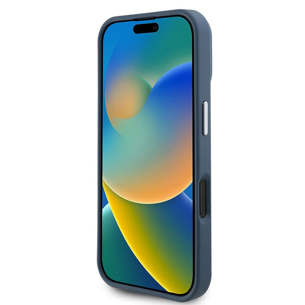 MagSafe-kotelo Apple iPhone 16:lle, Guess, Grained Triangle Logo, Musta