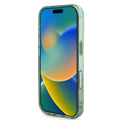 MagSafe-kotelo Apple iPhone 16:lle, Guess, IML Flower & Tonal Circle, Vihreä