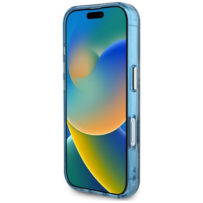 MagSafe-kotelo Apple iPhone 16:lle, Guess, IML Glitter 4G Circle Triangle, Sininen