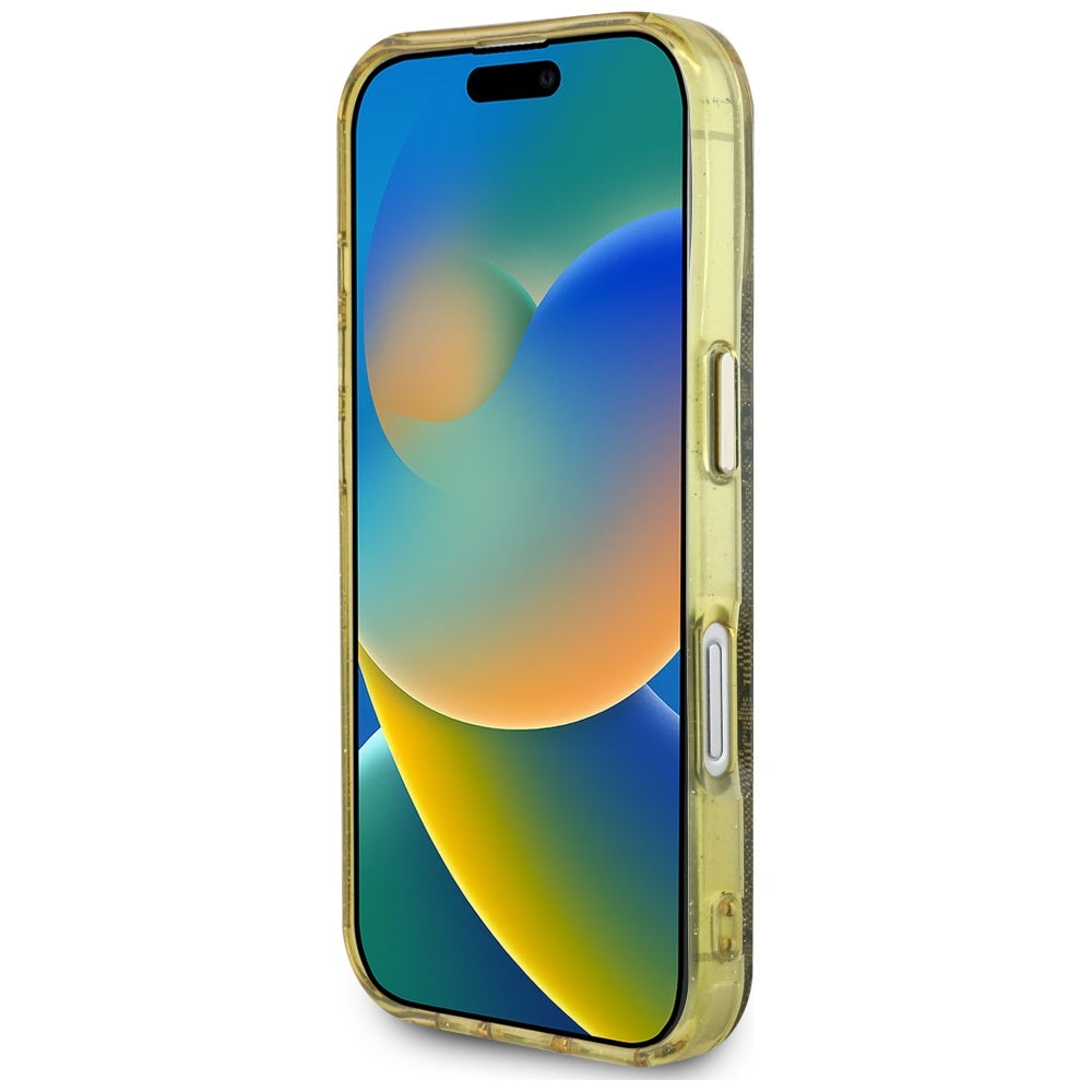 MagSafe-kotelo Apple iPhone 16:lle, Guess, IML Glitter 4G Circle Triangle, Ruskea