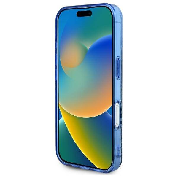 MagSafe-kotelo Apple iPhone 16:lle, Guess, IML Peony On 4G Background, Sininen