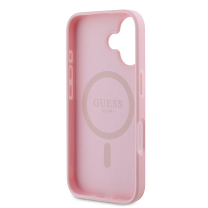 MagSafe-kotelo Apple iPhone 16:lle, Guess, Peony Script, Pinkki