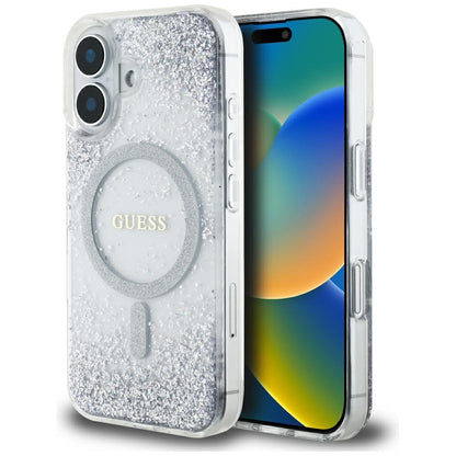 MagSafe-kotelo Apple iPhone 16:lle, Guess, Resin Gradient Glitter, Hopea