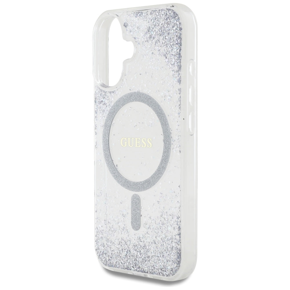 MagSafe-kotelo Apple iPhone 16:lle, Guess, Resin Gradient Glitter, Hopea