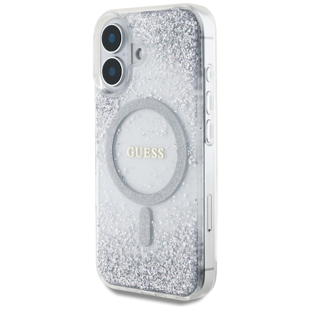MagSafe-kotelo Apple iPhone 16:lle, Guess, Resin Gradient Glitter, Hopea