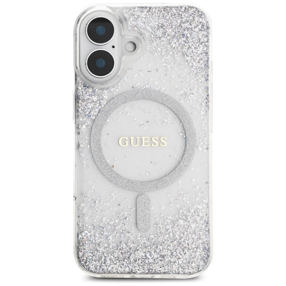 MagSafe-kotelo Apple iPhone 16:lle, Guess, Resin Gradient Glitter, Hopea