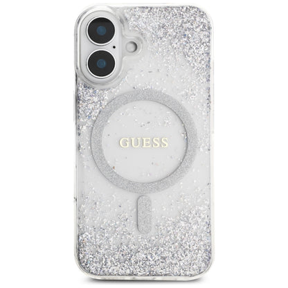 MagSafe-kotelo Apple iPhone 16:lle, Guess, Resin Gradient Glitter, Hopea