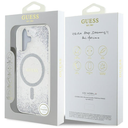 MagSafe-kotelo Apple iPhone 16:lle, Guess, Resin Gradient Glitter, Hopea