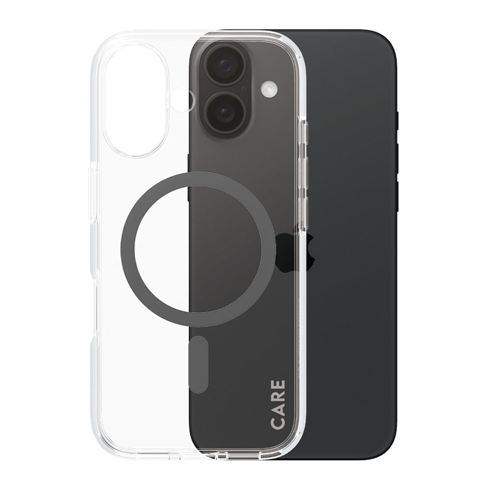 MagSafe-kotelo Apple iPhone 16:lle, PanzerGlass, Care Urban Combat, Musta Läpinäkyvä