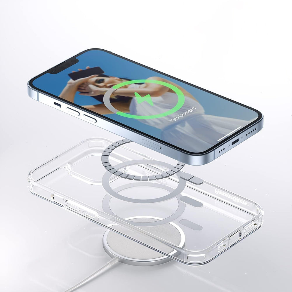 MagSafe-kotelo Apple iPhone 16:lle, PanzerGlass, HardCase, Valkoinen Läpinäkyvä