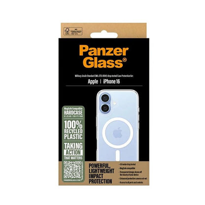 MagSafe-kotelo Apple iPhone 16:lle, PanzerGlass, HardCase, Valkoinen Läpinäkyvä