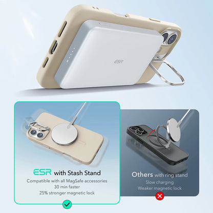 MagSafe-kotelo Apple iPhone 16 Plus -puhelimelle, ESR, Cloud Soft Kickstand, Kerma