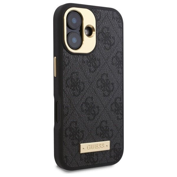 MagSafe-kotelo Apple iPhone 16 Plus -puhelimelle, Guess, 4G Logo Plate, Musta