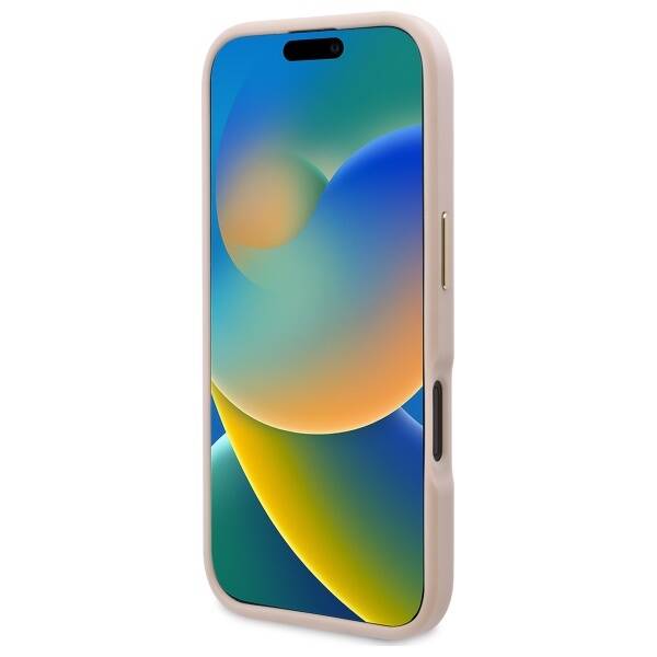 MagSafe-kotelo Apple iPhone 16 Plus -puhelimelle, Guess, 4G Logo Plate, Pinkki