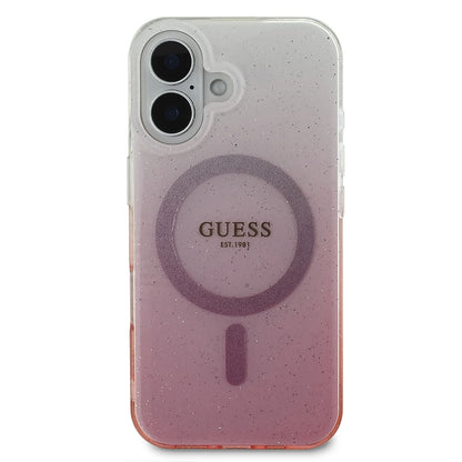 MagSafe-kotelo Apple iPhone 16 Plus -puhelimelle, Guess, IML Glitter Gradient, Pinkki