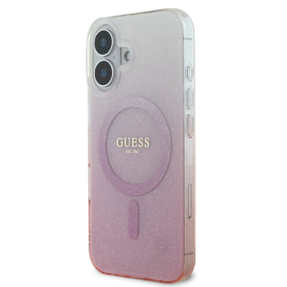 MagSafe-kotelo Apple iPhone 16 Plus -puhelimelle, Guess, IML Glitter Gradient, Pinkki