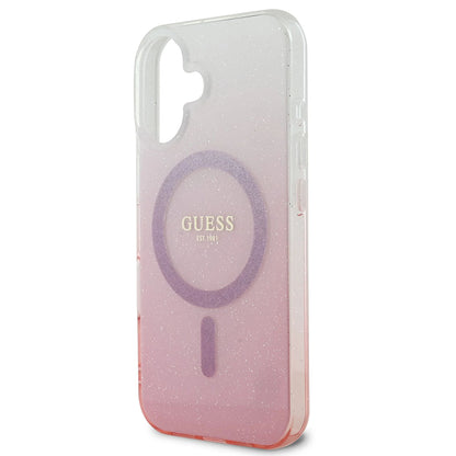 MagSafe-kotelo Apple iPhone 16 Plus -puhelimelle, Guess, IML Glitter Gradient, Pinkki