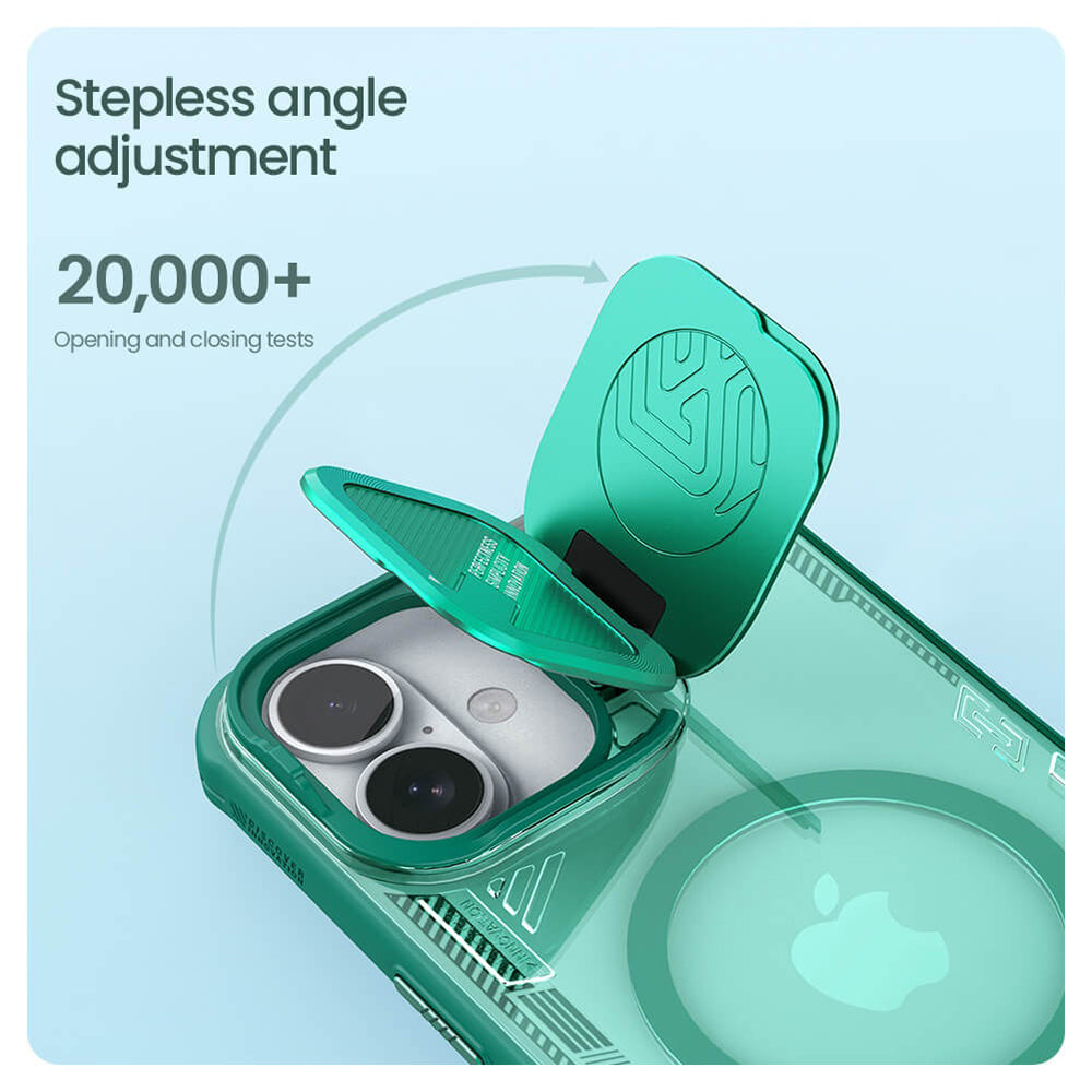 MagSafe-kuori Apple iPhone 16 Plusille, Nillkin, Iceblade Prop (ilman kameran aukkoa), Vihreä