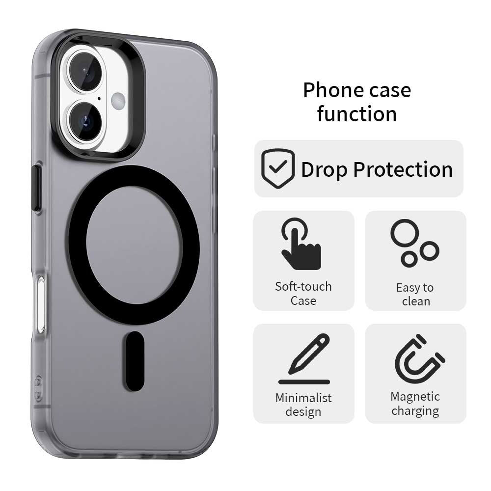 MagSafe Case for Apple iPhone 16 Plus, Techsuit, CandyCase, Black