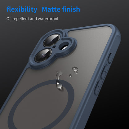 MagSafe Case for Apple iPhone 16 Plus, Techsuit, HaloFrost II, Navy Blue