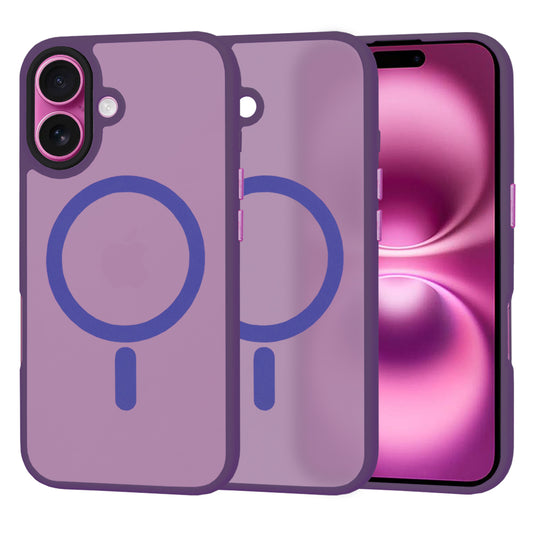 MagSafe-kuori Apple iPhone 16 Plusille, Techsuit, HaloFrost, Tummanvioletti