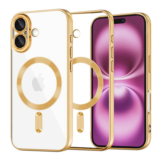 MagSafe-kuori Apple iPhone 16 Plus:lle, Techsuit, Luxury Crystal, Kultainen