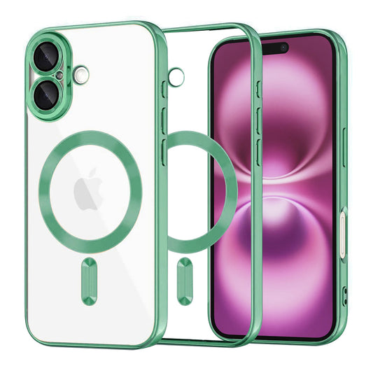 MagSafe-kuori Apple iPhone 16 Plus:lle, Techsuit, Luxury Crystal, Vaaleanvihreä