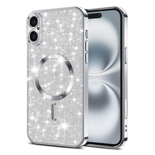 MagSafe-kuori Apple iPhone 16 Plusille, Techsuit, Luxury Glitter, Hopea
