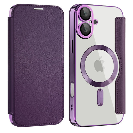 MagSafe-kuori Apple iPhone 16 Plus:lle, Techsuit, SmartMag Book, Violetti