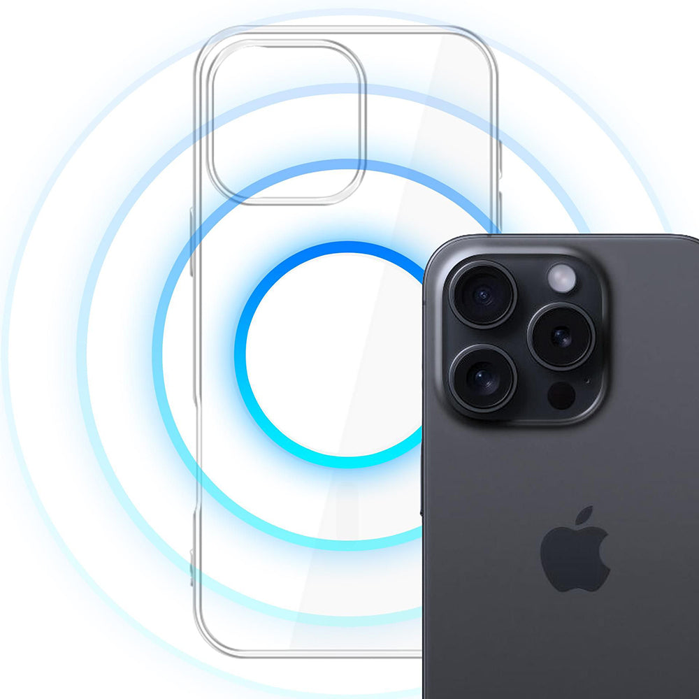 MagSafe-kuori Apple iPhone 16 Pro:lle, 3MK, Clear MagCase, Läpinäkyvä