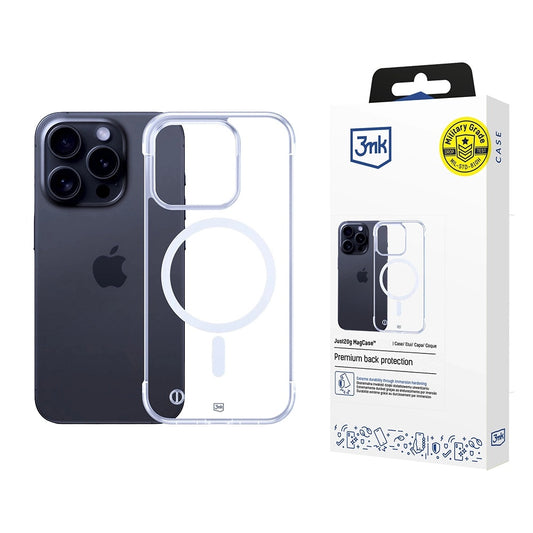 MagSafe-kuori Apple iPhone 16 Pro:lle, 3MK, Just20g, Läpinäkyvä