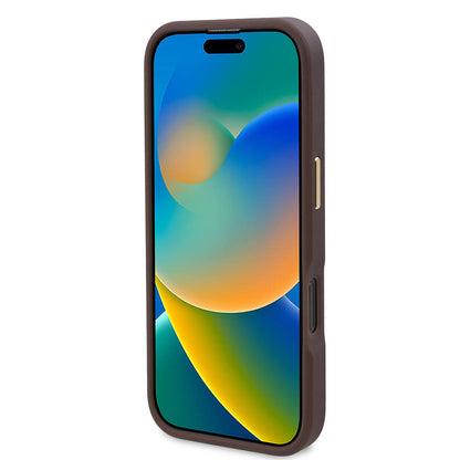 MagSafe-kotelo Apple iPhone 16 Prolle, Guess, 4G Logo Plate, Sininen