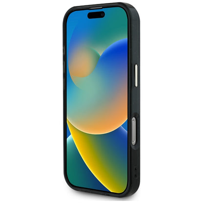 MagSafe-kotelo Apple iPhone 16 Prolle, Guess, IML Glitter 4G Circle Triangle, Musta