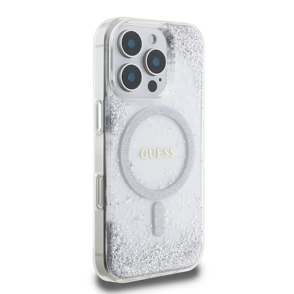 MagSafe-kotelo Apple iPhone 16 Prolle, Guess, IML Glitter Gradient, Hopea