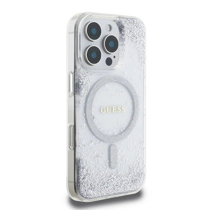 MagSafe-kotelo Apple iPhone 16 Prolle, Guess, IML Glitter Gradient, Hopea