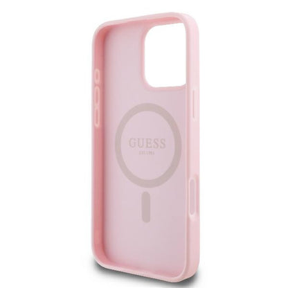 MagSafe-kotelo Apple iPhone 16 Prolle, Guess, Peony Script, Pinkki