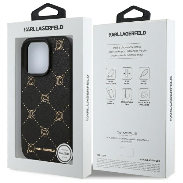 MagSafe-kotelo Apple iPhone 16 Prolle, Karl Lagerfeld, Karl's Head, Musta
