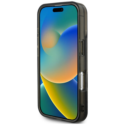 MagSafe-kotelo Apple iPhone 16 Prolle, Karl Lagerfeld, Liquid Glitter Choupette -logo, musta