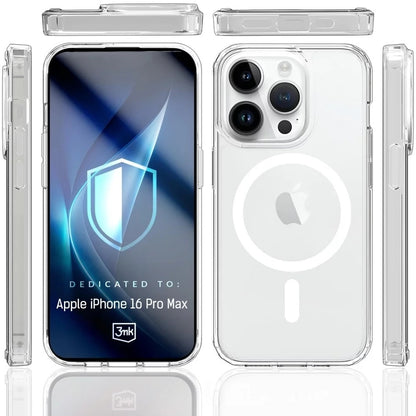 MagSafe-kuori Apple iPhone 16 Pro Maxille, 3MK, Armor MagCase, Läpinäkyvä